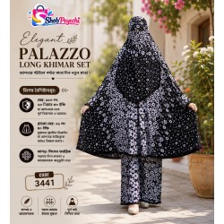 Elegant Palazzo long Khimar Set-3441