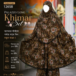 Elegant Palazzo long Khimar Set-12656